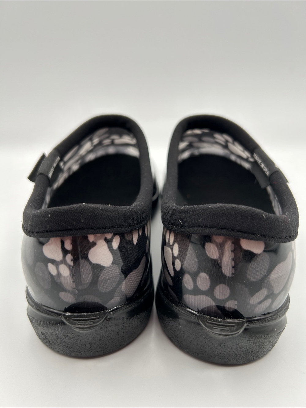 Sloggers Gray and Black Paw Print Sip On Garden Shoes - Picture 5 of 15